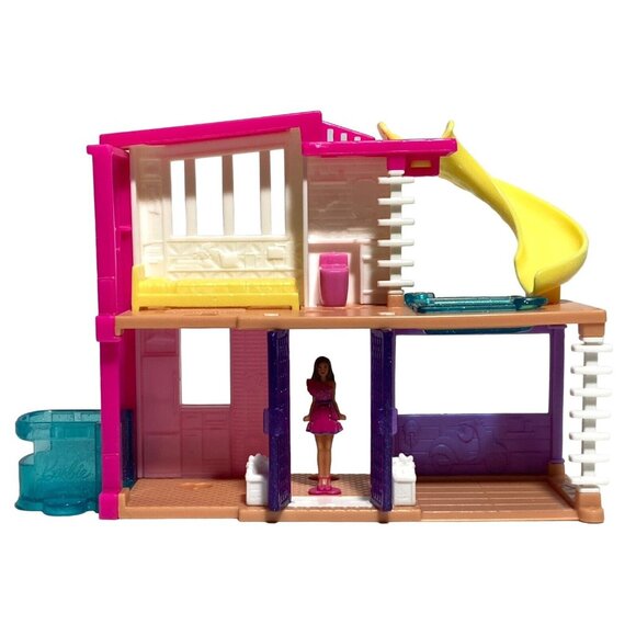 Mini BarbieLand Dreamhouse & Mini Barbie Doll Elevator Slide Pool #HYF47 Mattel - Picture 10 of 16